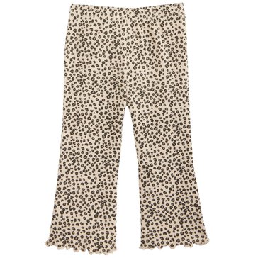 Wanderling Baby Girls' Leopard Ribbed Pants