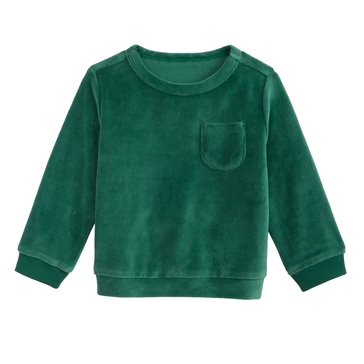 Wanderling Baby Boys' Solid Velour Top