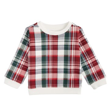 Wanderling Baby Boys' Spruce Plaid Sweatshirt
