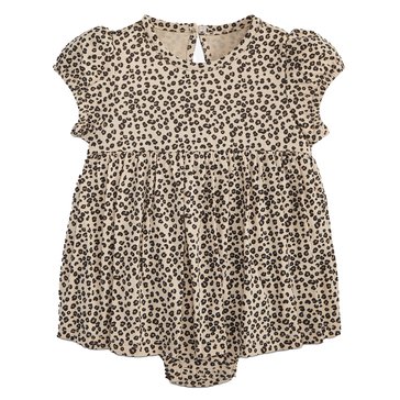 Wanderling Baby Girls' Small Leopard Print Sunsuit