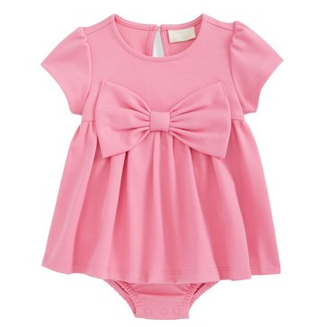 Wanderling Baby Girls' Big Bow Ponte Sunsuit