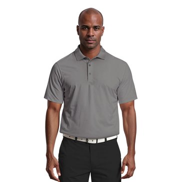 PGA Tour Men's Short Sleeve Airflux Solid Mesh With Rib Collar Polo