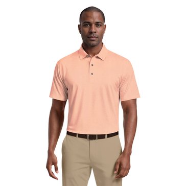 PGA Tour Men's Short Sleeve Airflux Solid Mesh With Rib Collar Polo