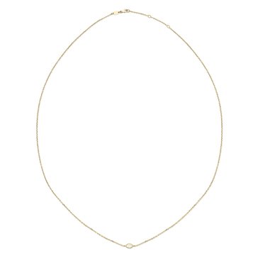 Minimalist 1/10 cttw Lab Grown Diamond Marquise Bezel Pendant Necklace