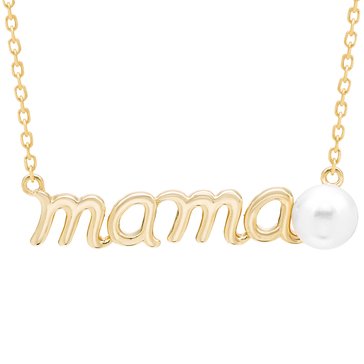 Mama Necklace with Pearl Accent