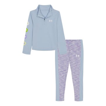 Under Armour Little Girls' Tech Twist 1/4 Zip Legging Sets