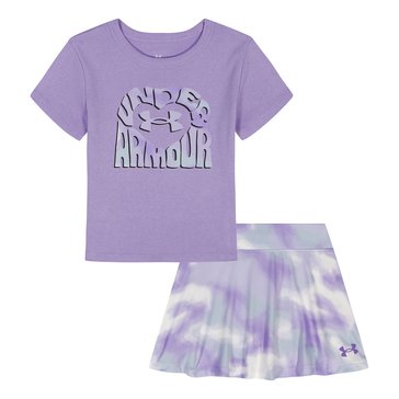 Under Armour Little Girls' Shine Logo Skort Sets
