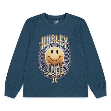 Hurley Little Boys' Long Sleeve Smiley 2 Tee