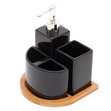 Home Basics 4-Piece Scandia Bath Accessory Set