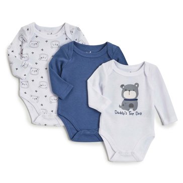 Wanderling Newborn Boys' Long Sleeve Bodysuit Set, 3-Pack