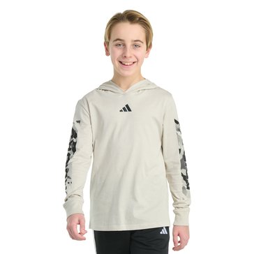 Adidas Big Boys' Overspray Logo Hooded Tee