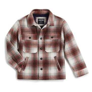 Tony Hawk Little Boys' Plaid Sherpa Lines Jacket