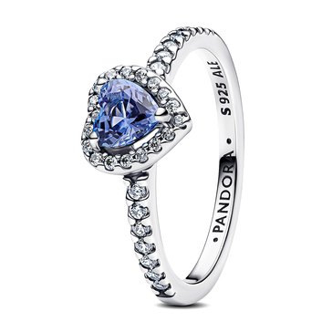 Pandora Timeless Sparkling Elevated Heart Ring
