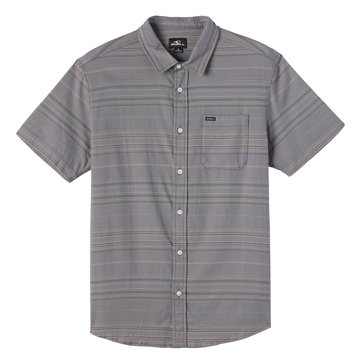 O'Neill Big Boys' Short Sleeve Seafaring Stripe Stretch Button Up Shirt