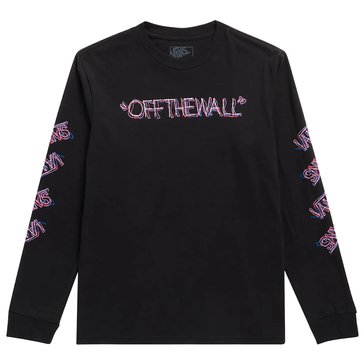 Vans Big Boys' Long Sleeve Scribbled Past Tee