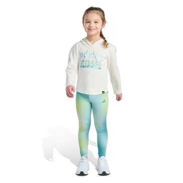 Adidas Little Girls' Stacked Hooded Legging Set