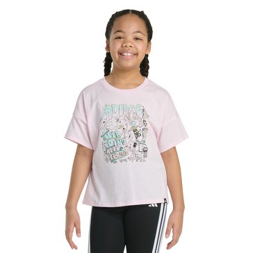 Adidas Big Girls' Doodle Sport Box Graphic Tee