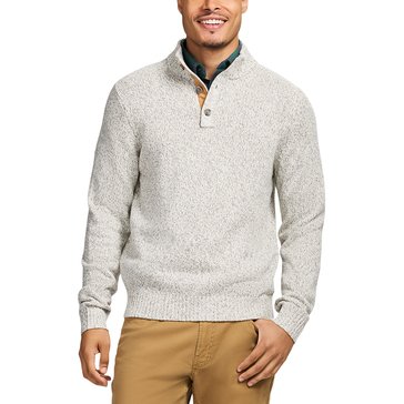 Izod Men's 5 GG Marled Button Mock Sweater 