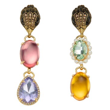 Kurt Geiger Candy Gemstone Double Drop Earrings