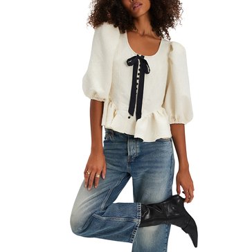 Free People Women's Pamela Bow Woven Top