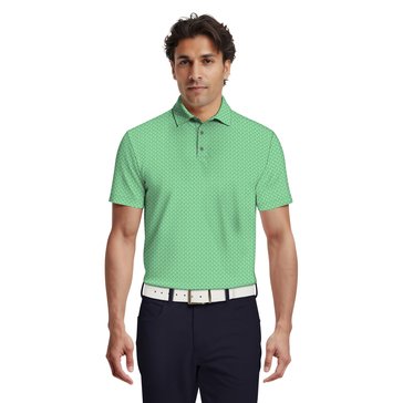 PGA Tour Men's Essential Geo Printed Short Sleeve Polo