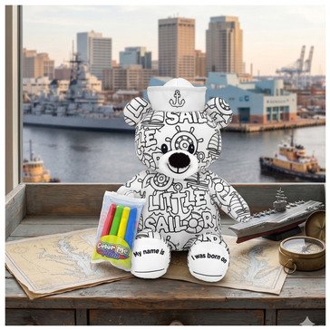 RGU Little Sailor Color Me Bear Plush Toy