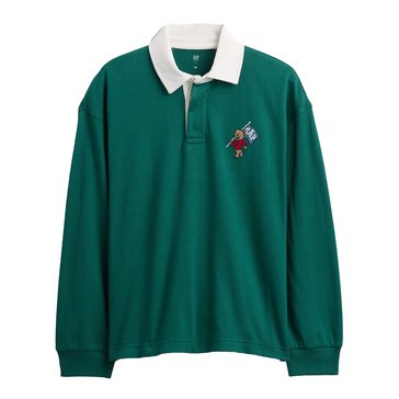 Gap Big Boys' Brannan Bear Long Sleeve Rugby Polo