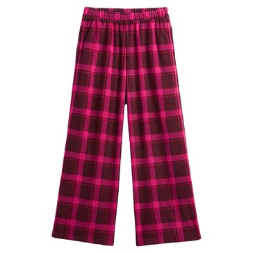 Gap Big Girls' Baggy Wide Leg Plaid Pull On Pants