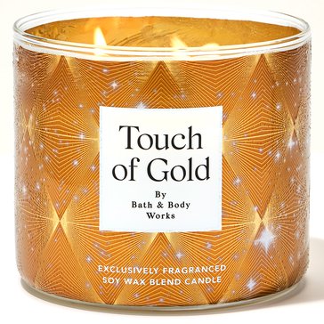 Bath & Body Works Touch Of Gold 3 Wick Candle