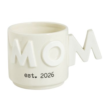 Mud Pie Mom Letter Handle Mug