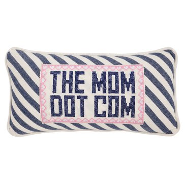 Mud Pie Mom Dot Com Needlepoint Pillow
