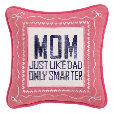 Mud Pie Mom Smarter Needlepoint Pillow