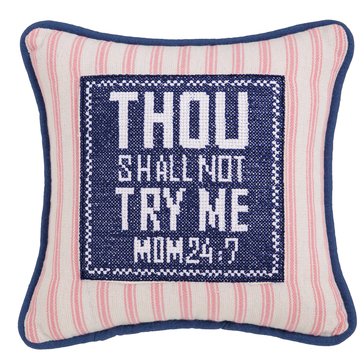 Mud Pie Mom 24-7 Needlepoint Pillow