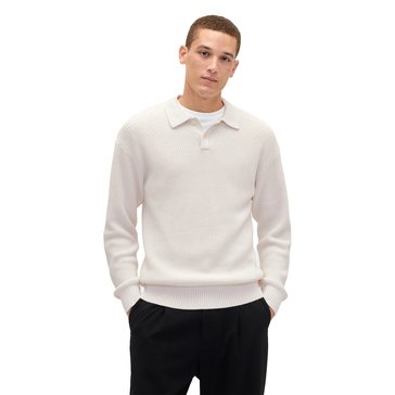 Gap Men's V-Neck Long Sleeve Chunky Rib Polo