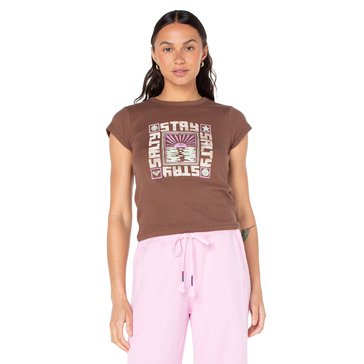 Roxy Women's Stay Salty Block 905 Baby Graphic Tee