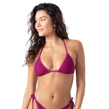 Roxy Women's Crochet Mini Tiki Tri Bikini Top