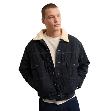 AE Men's Shearling Denim Jacket