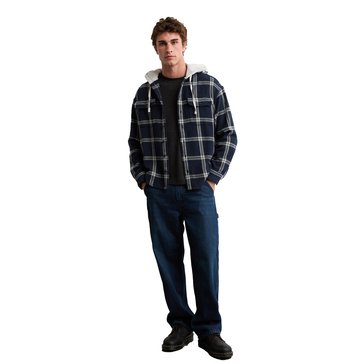 AE Men's Hooded Flannel Shirt