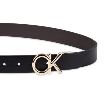 Calvin Klein 1.25-Inch CK 3-D Shiny Logo Plaque Reversible Belt