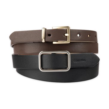 Calvin Klein 0.75-Inch 2-for-1 Center Bar Belt