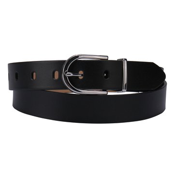 Calvin Klein 1.25-Inch Rounded Metal Buckle Trouser Logo Belt