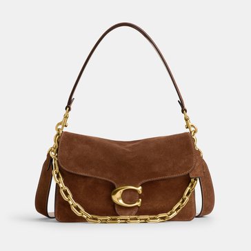 COACH Suede Chain Tabby Shoulder Bag with Chain
