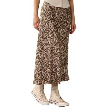 AE Women's High-Waisted Satin Midi Slip Skirts