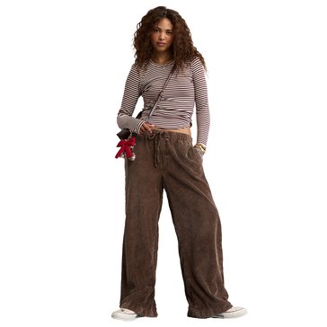 AE Women's Stretch Corduroy Low-Rise Baggy Wide-Leg Pants