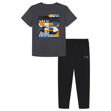 Under Armour Toddler Boys' Tech Short Sleeve Jogger Set