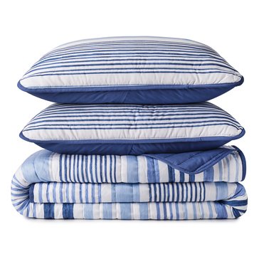 Harbor Home Delmar Stripe 3-Piece Quilt Set