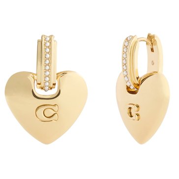 Coach Puffy Heart Drop Earrings