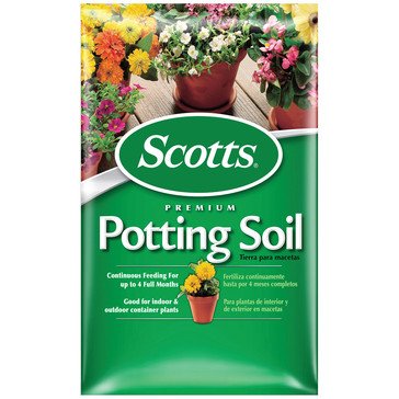 Scotts Premium Potting Soil With Fertilizer, 1-Cubic Feet