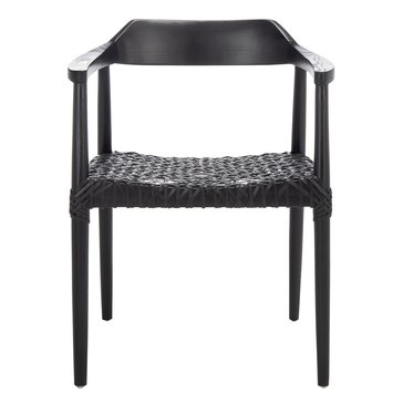 Safavieh Munro Leather Woven Accent Chair