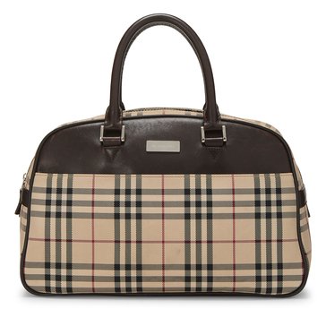 Burberry Nylon Bowler Medium Handbag